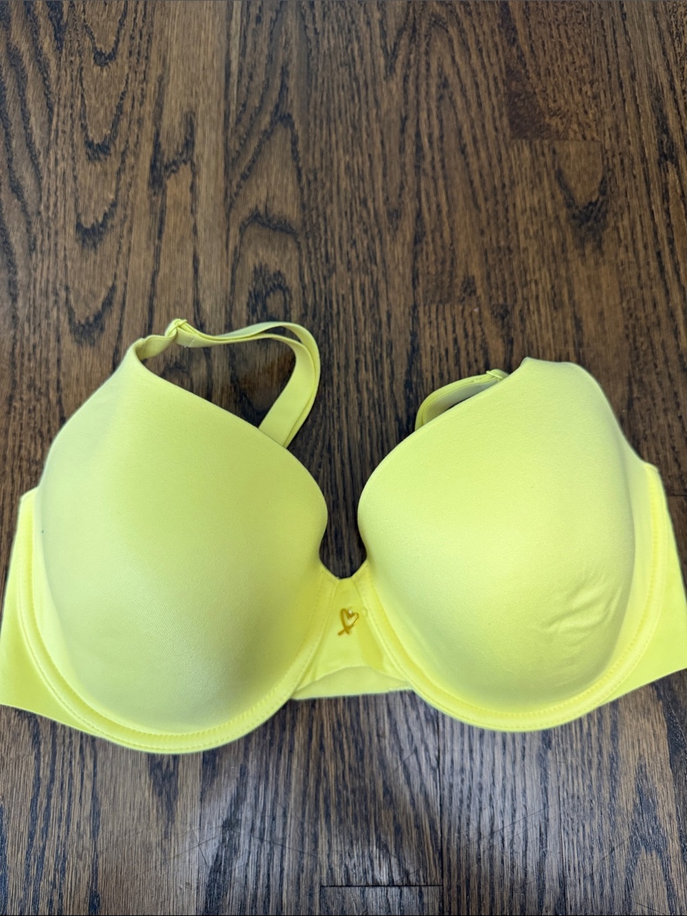 Victoria's Secret Yellow lined semi demi Bra